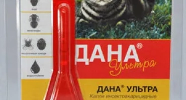Лекарството dana ultra за борба с ектопаразитите на кучета и котки